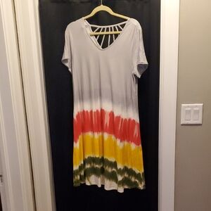 Multicolor Tie-Dye Dress